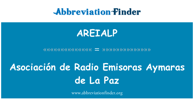 AREIALP: Tar-radju de Asociación Emisoras Aymaras de La Paz