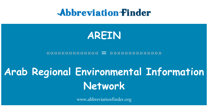 AREIN: Arabští regionální environmentální informační síť