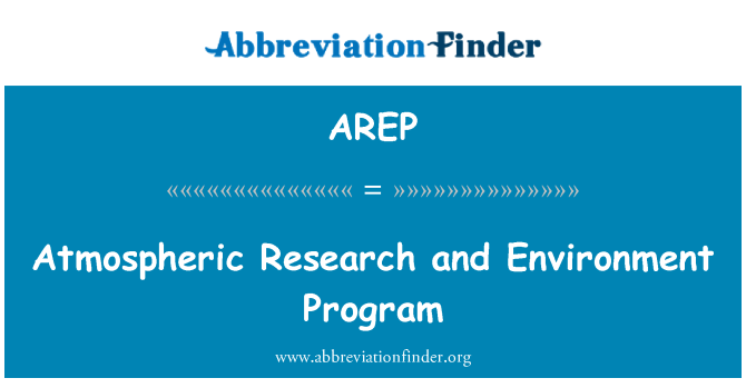 AREP: Výzkum atmosféry a Program pro životní prostředí