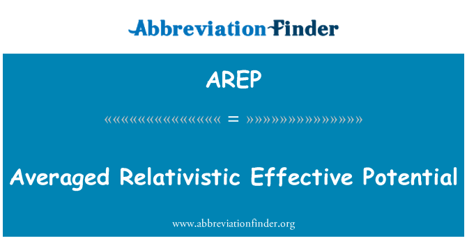 AREP: En Relativiste Efficace Potentiel