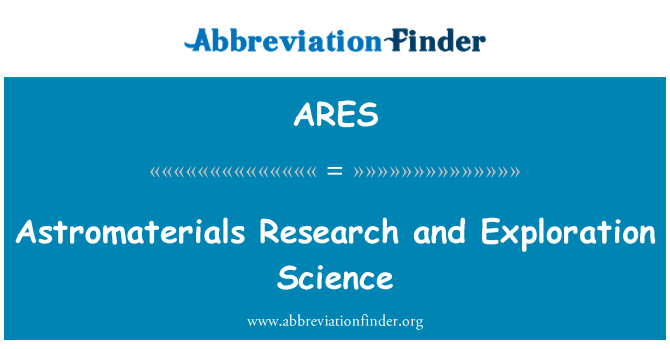 ARES: Astromaterials výzkum a průzkum Science