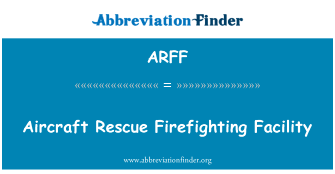 ARFF: Fly Rescue brandslukning facilitet