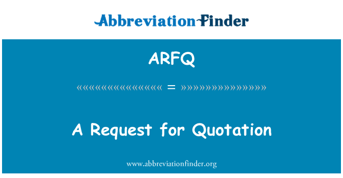 ARFQ: Yon demand pou Proposition