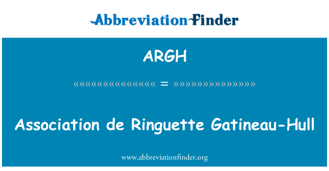 ARGH: Association de Ringuette Gatineau-trup