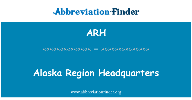 ARH: Alaska piirkonna staap