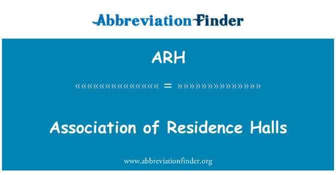 ARH: Associação de residências