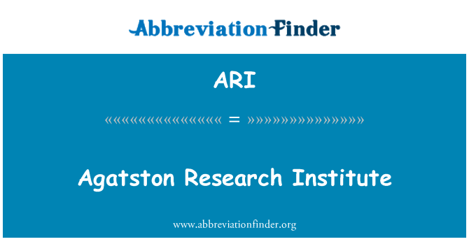 ARI: Institut de recherche de Agatston