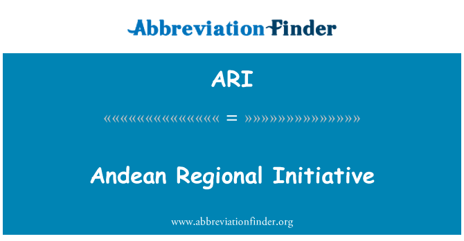 ARI: Iniciativa Regional Andina