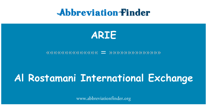 ARIE: Al Rostamani uluslararası döviz