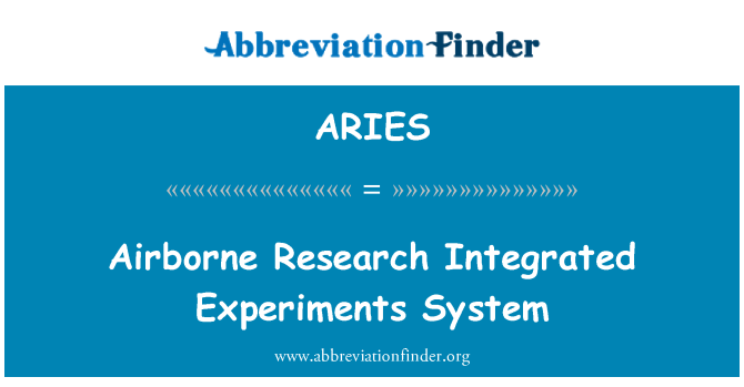 ARIES: Gaisā izpēte integrēta sistēma, eksperimenti