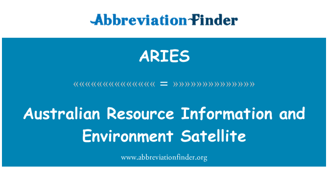 ARIES: Australia sumber daya informasi dan lingkungan satelit