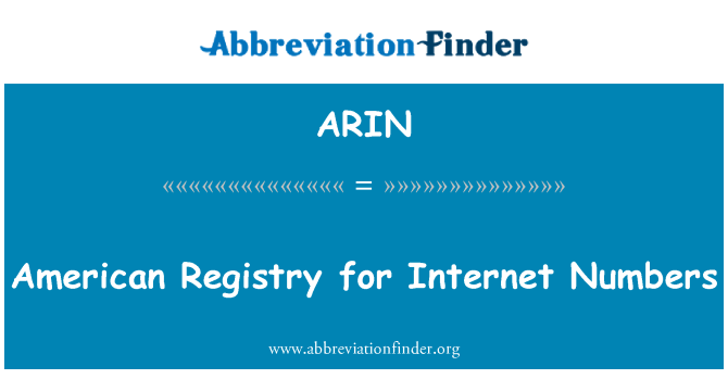 ARIN: Reġistru Amerikani għal numri ta ' l-Internet