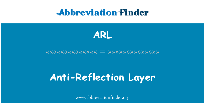 ARL: Anti-Reflection plast