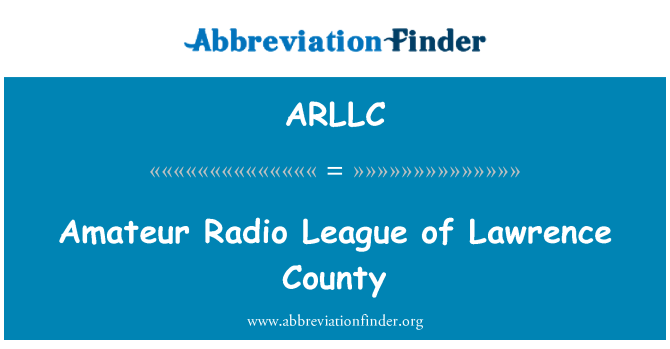 ARLLC: Amateur Radio League of Lawrence County