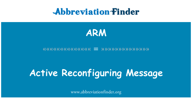 ARM: Active Reconfiguring Message