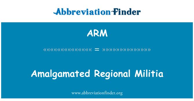 ARM: Milice régionale fusionnée