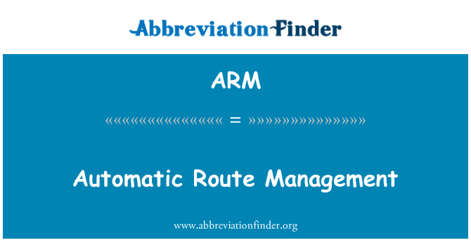 ARM: การจัดการกระบวนการผลิตอัตโนมัติ