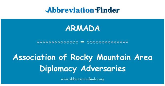 ARMADA: Các Hiệp hội của Rocky Mountain khu vực ngoại giao đối thủ