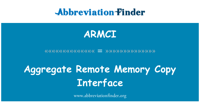 ARMCI: 集計のリモート メモリ コピー インターフェイス