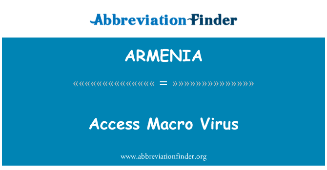 ARMENIA: Feirws Macro mynediad