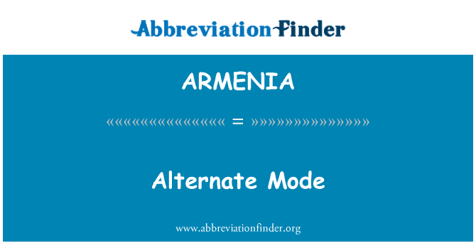 ARMENIA: Modd bob yn ail