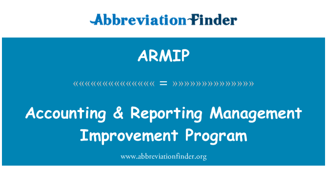 ARMIP: Счетоводство & отчитане програмата за подобряване на управлението