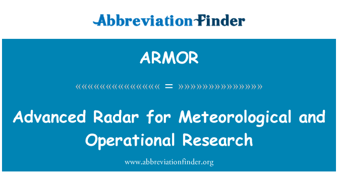 ARMOR: Radar avvanzat għar-riċerka meteoroloġiċi u operazzjonali