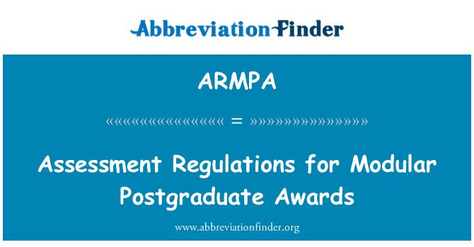 ARMPA: Reglamento de evaluación de premios Postgrados Modular