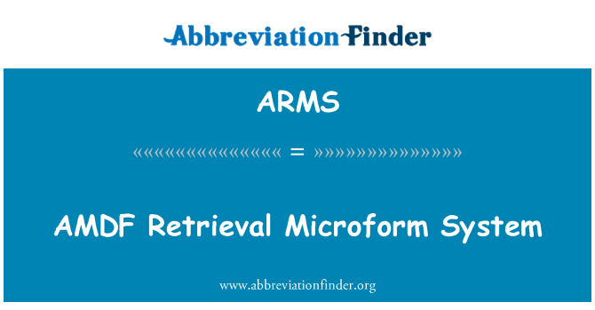 ARMS: AMDF Retrieval System de microformes