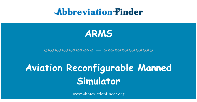 ARMS: L'aviació simulador tripulat Reconfigurable