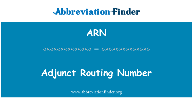 ARN: Nombor penghalaan Adjung