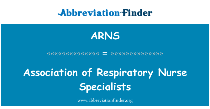 ARNS: Associazione degli specialisti di infermiera respiratoria