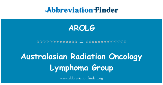 AROLG: Avstralije sevanja onkologiji limfom skupine