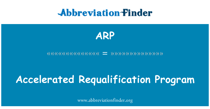 ARP: Mae'r rhaglen garlam Requalification