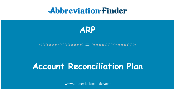 ARP: แผนการกระทบยอดบัญชี