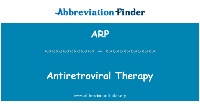 ARP: Terapia antirretroviral