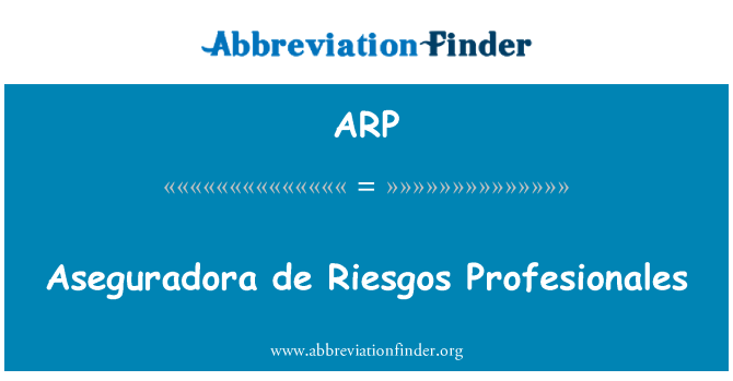 ARP: Aseguradora 드 보안 Profesionales