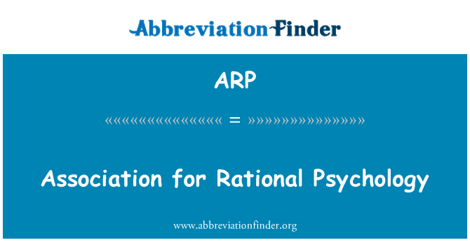 ARP: Association for Rational Psychology