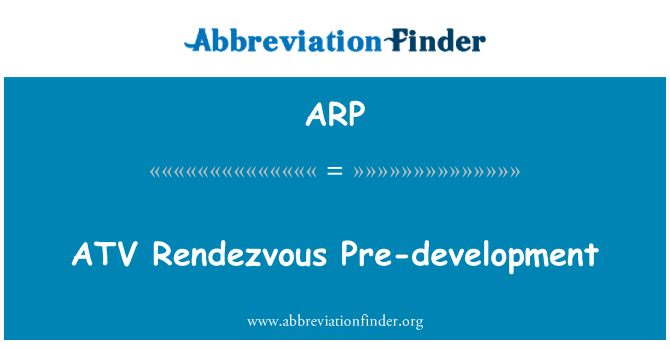 ARP: ATV Rendezvous predpristopno razvoj