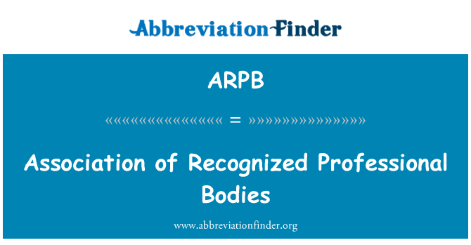 ARPB: Association of Recognized Professional Bodies