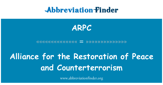 ARPC: Aliance pro obnovu míru a protiteroristické