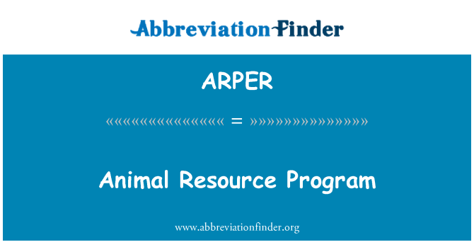 ARPER: Állati erőforrás Program