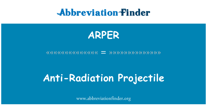 ARPER: Projettili kontra r-radjazzjoni