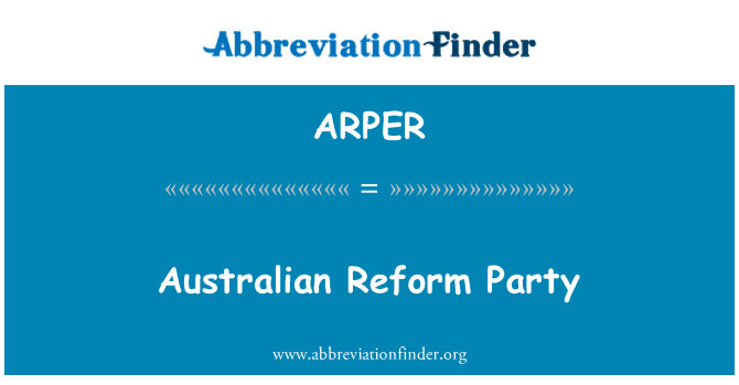 ARPER: Australský reformní strana