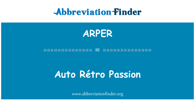 ARPER: Avto Rétro strast