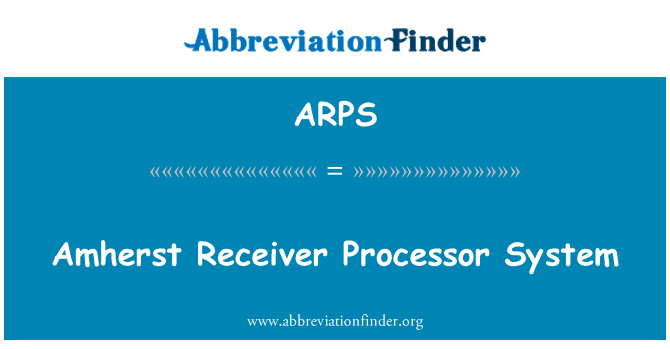 ARPS: Is-sistema tal-Amherst tal-proċessur riċevitur