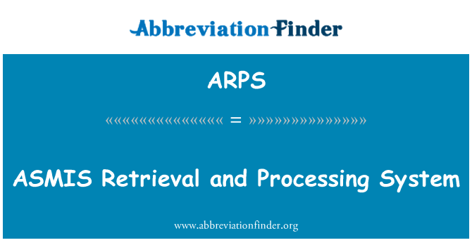 ARPS: اسماس گیری اور عمل کاری نظام