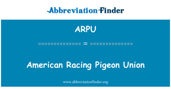 ARPU: Berlumba-lumba Amerika Pigeon Kesatuan