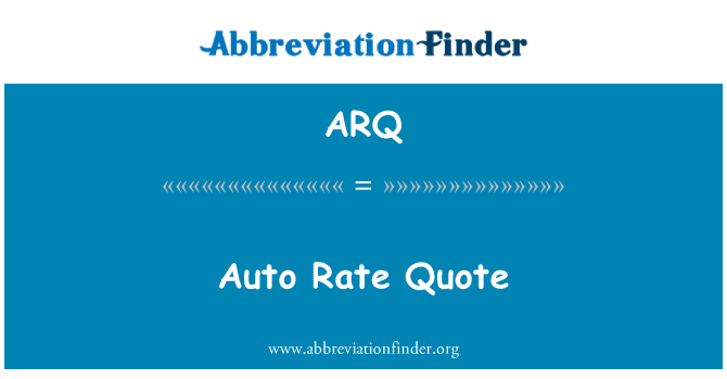 ARQ: Estimation de tarif auto