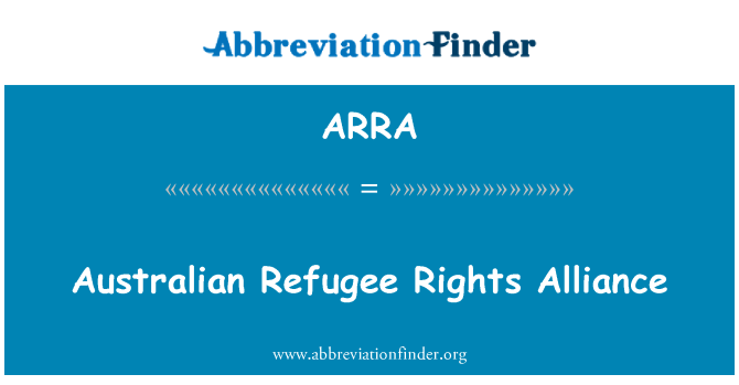 ARRA: Australian Refugee Rights Alliance